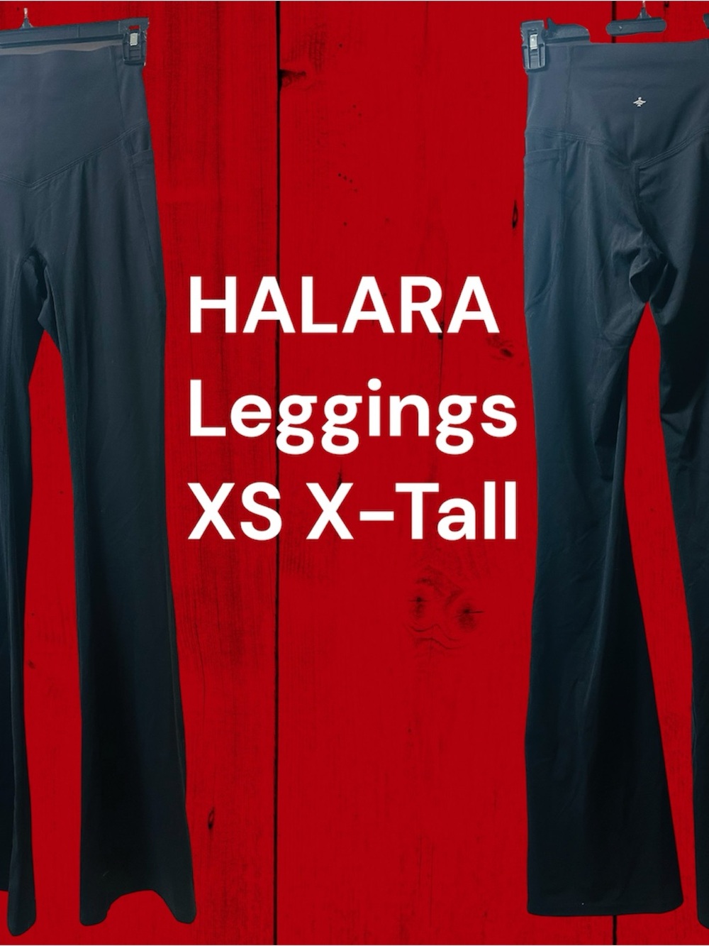 Tall Ladies!!! HALARA Black High-Waist Flare Leggings XS Ultra Tall